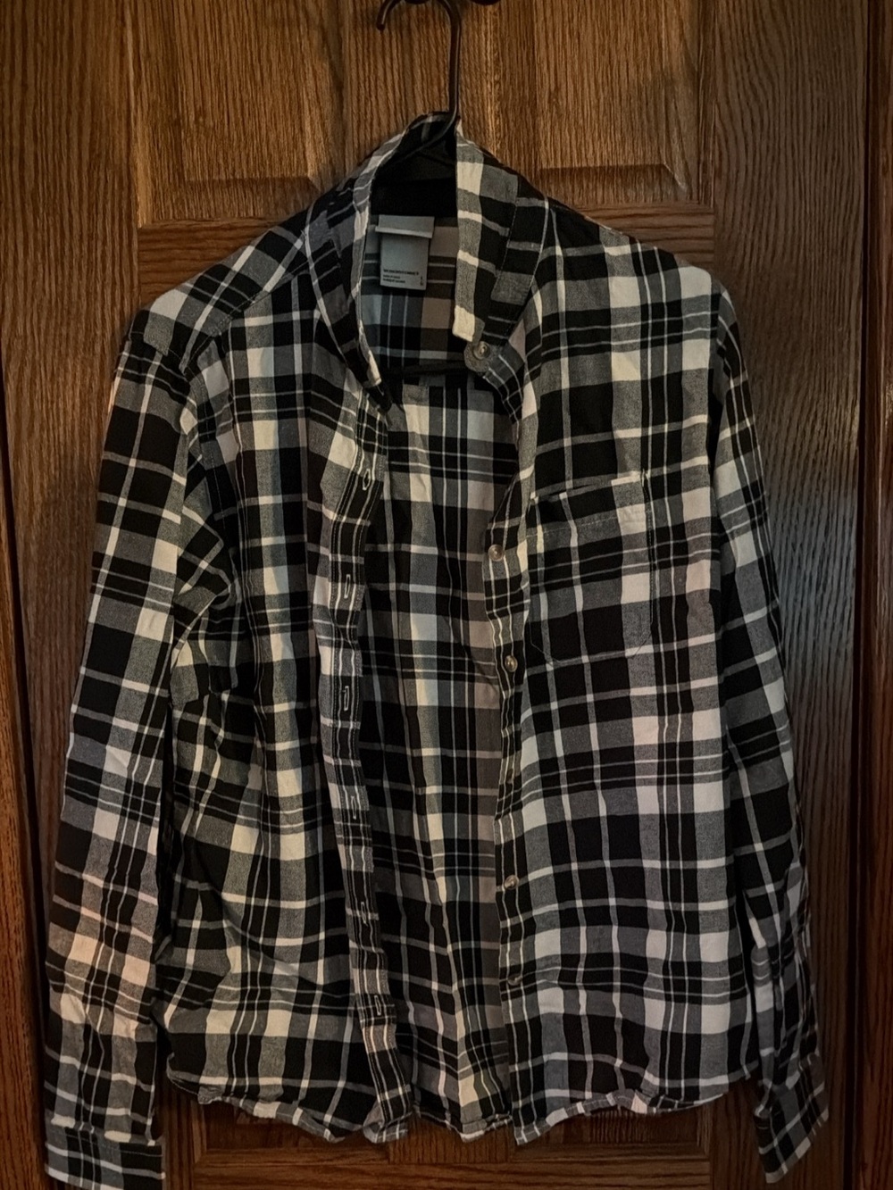 The North Face Black & White Plaid Flannel Shirt